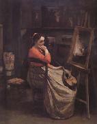 Jean Baptiste Camille  Corot L'atelier (mk11) china oil painting reproduction